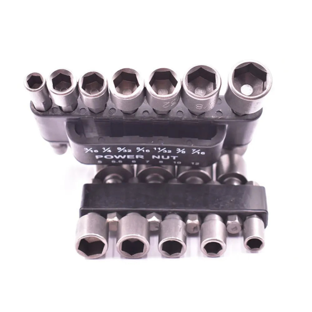STONEGO 9PCS/14PCS Hex Socket Sleeve Nozzles Nut Driver Bit Set Hand Tools