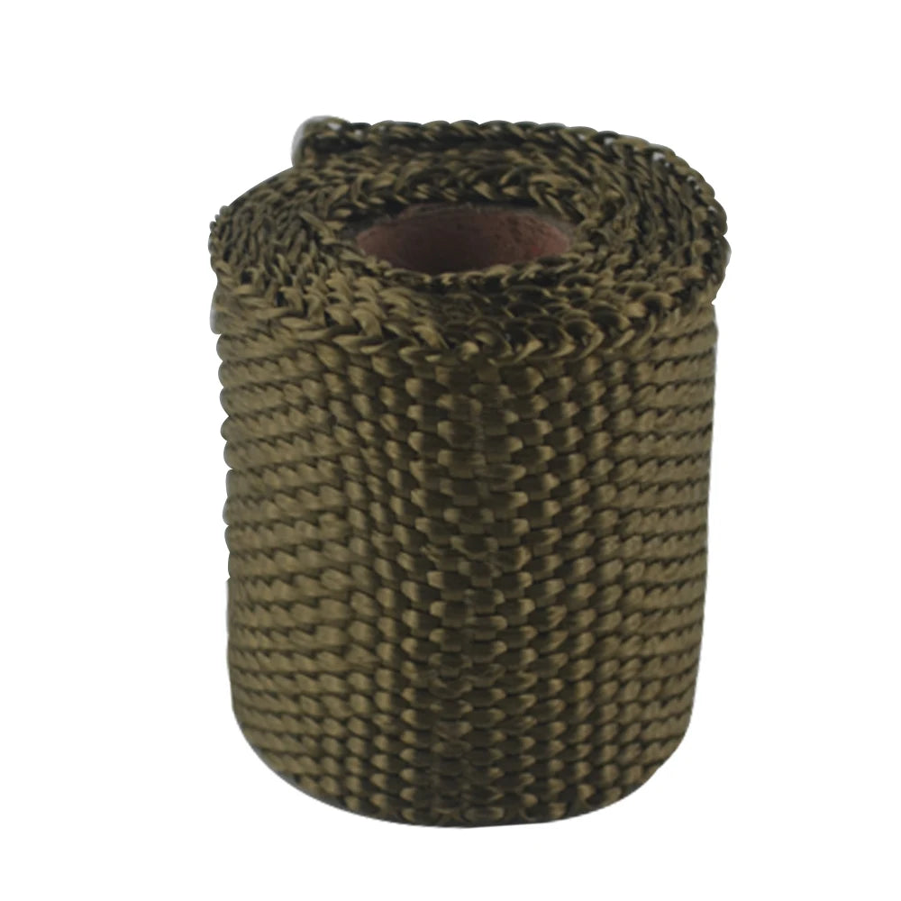 5M/10M/15M Motorcycle Exhaust Thermal Tape Header Heat Wrap Manifold Insulation Roll Resistant with Stainless Ties