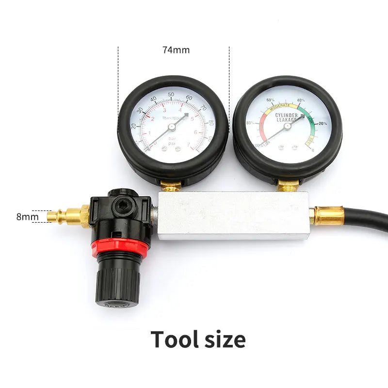 Cylinder Leak Detector Motorcycle Cylinder Pressure Gauge  Automotive Repairing Diesel Engine Auto Repair Engine