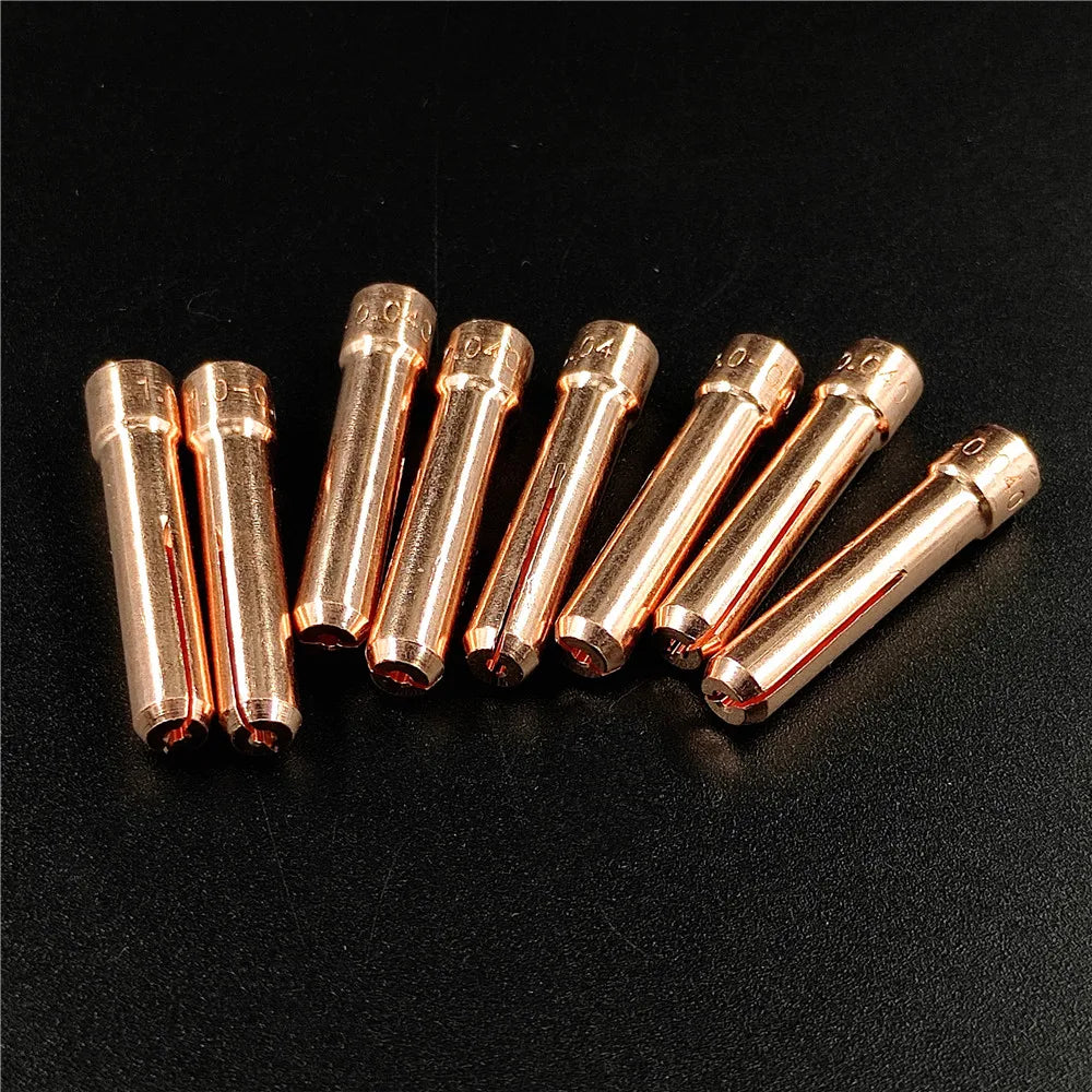 TIG Short Collet Tips 10N22S/10N23S/10N24S/10N25S 1.0MM/1.6MM/2.4MM/3.2MM Collet Tips For WP17 18 26 TIG Welding Torch Series