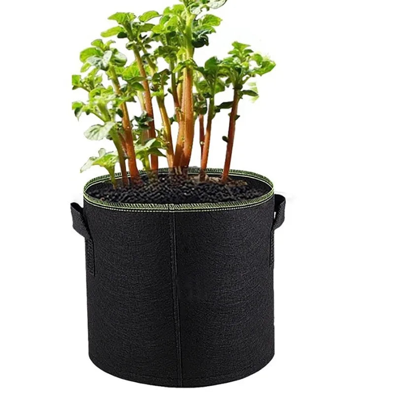 1pc Fabric Grow Bags, Heavy Duty Thickened Fabric Grow Pots, Inflatable Fabric Pots With Handles