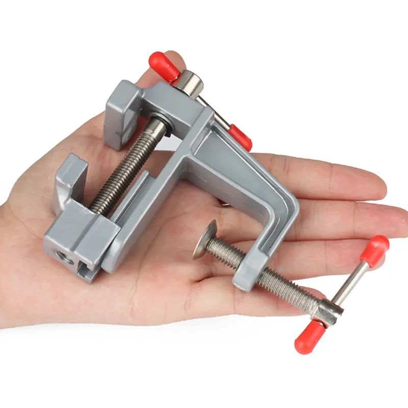 Mini Bench Vise Muliti-Funcational 3.5&quot Aluminum Miniature Small Jewelers Hobby Clamp On Table Flat Pliers Tool Vice