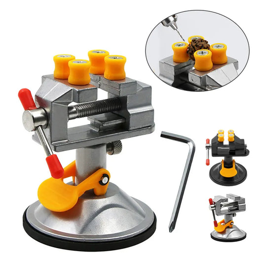 360 Degree Rotation Table Bench Vise Suction Cup Screw Repair Tools Vice Clamp Woodworking Table Vise Bench Clamp Grinder