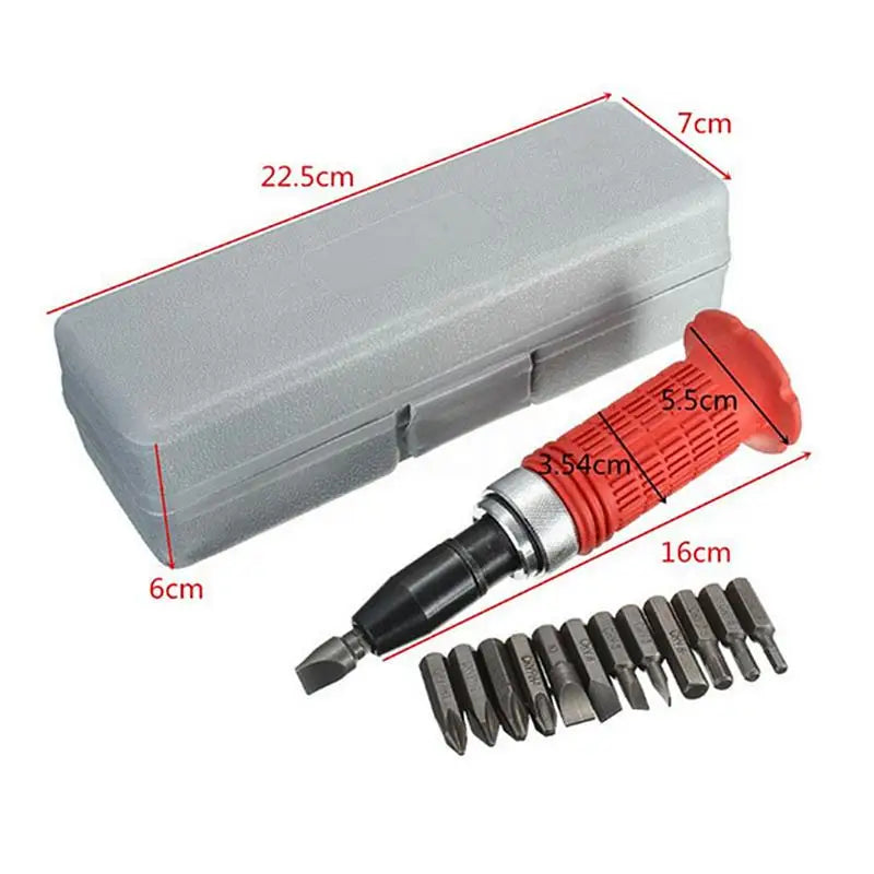 Hand Impact Driver 14PC Impact Driver Bit Set High-Carbon Steel Power Screw Punch Tool Extension Prevent Rust For Worker