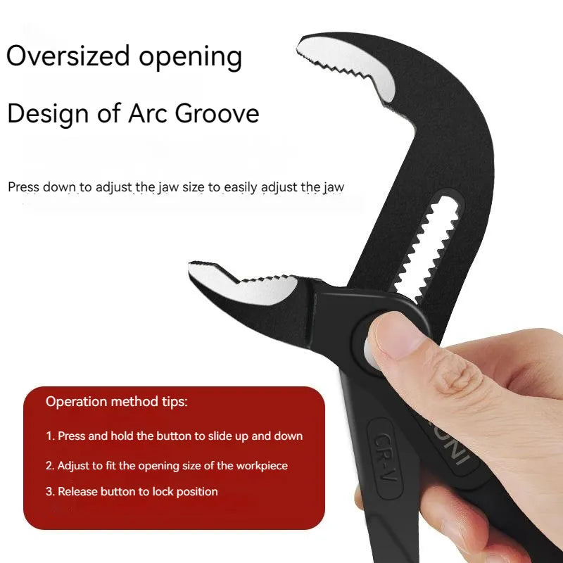 7/10/12 In Water Pump Pliers Multifunctional Universal Plumbing Pliers Adjustable Open Pipe Pliers Home Maintenance Tool