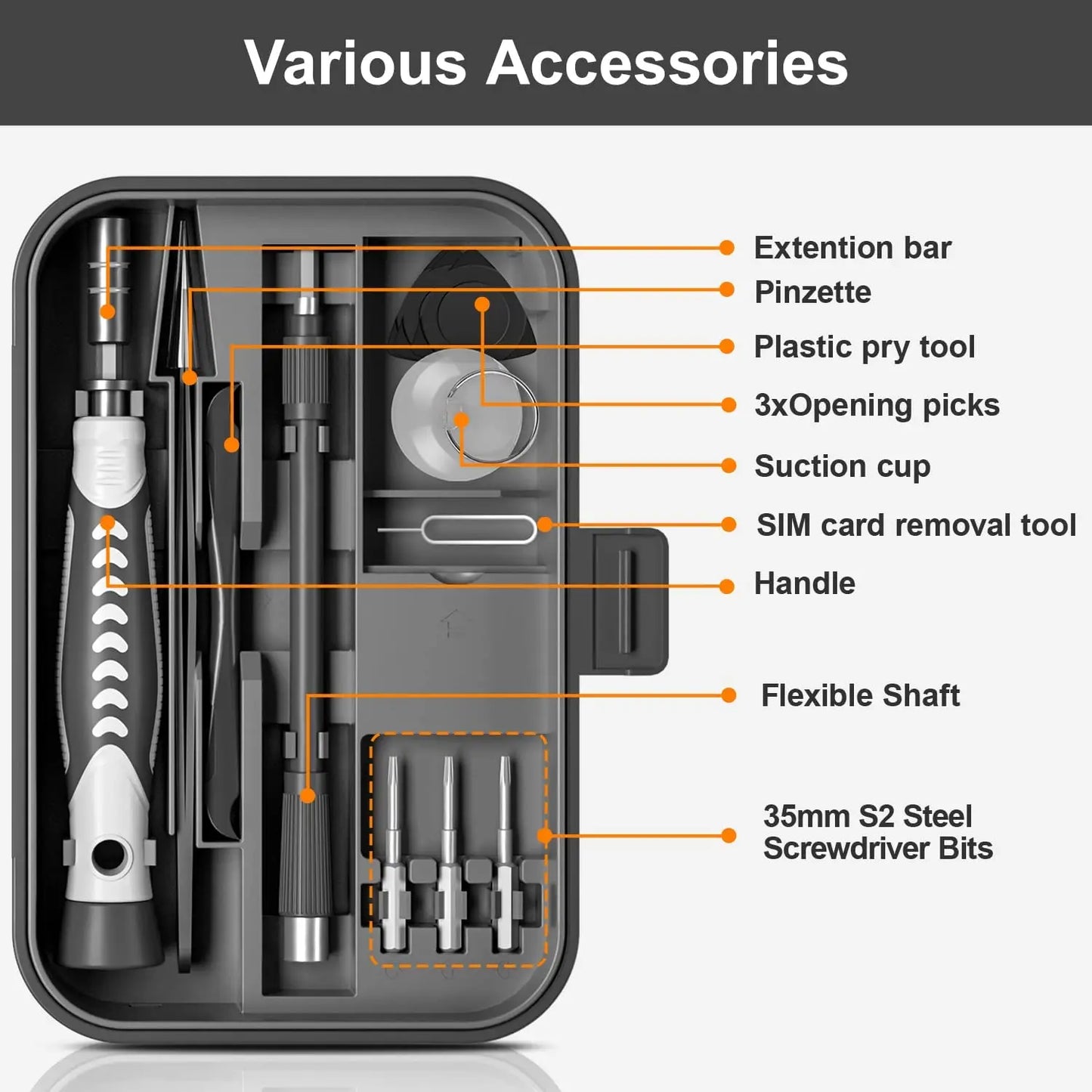 130 in 1 Multifunctional Screwdriver Combination Household Portable Cross Magnetic Precision Screwdriver Set Maintenance Tool