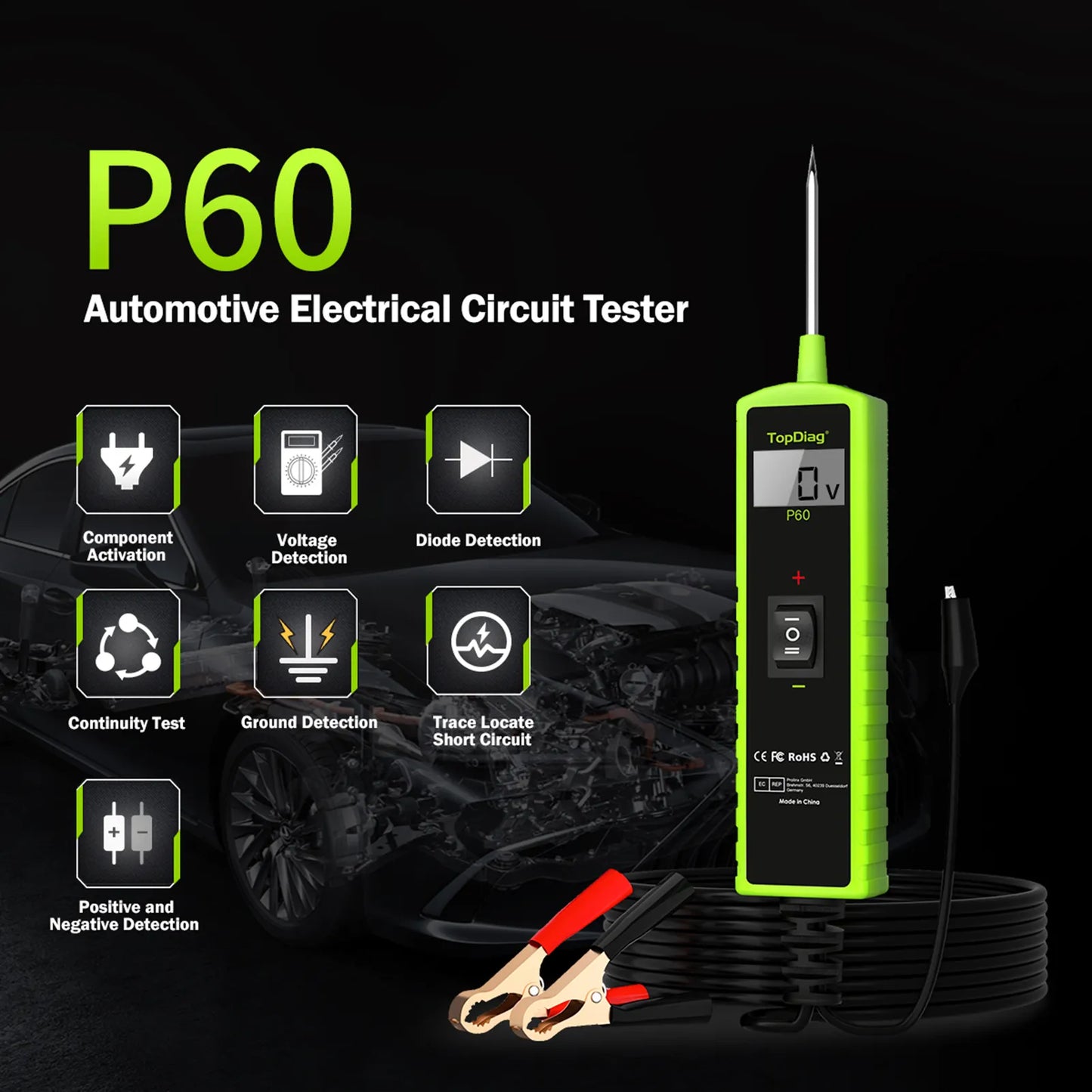 Automotive Circuit Tester Car Electrical System Short Tester Activation/Continuity Testing