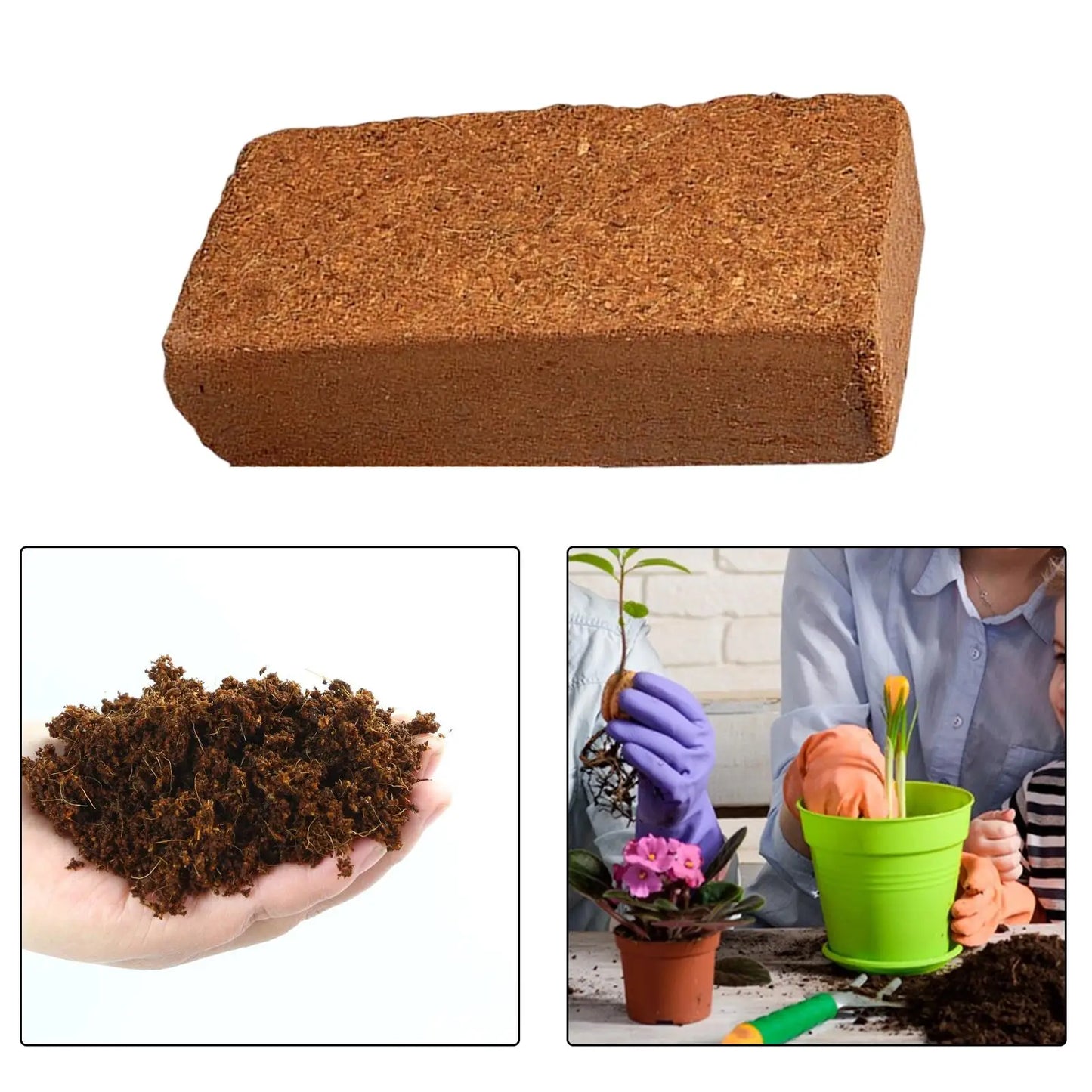 Coco Pith Block Absorbent Coconut fiber Coir soil for Vegetables