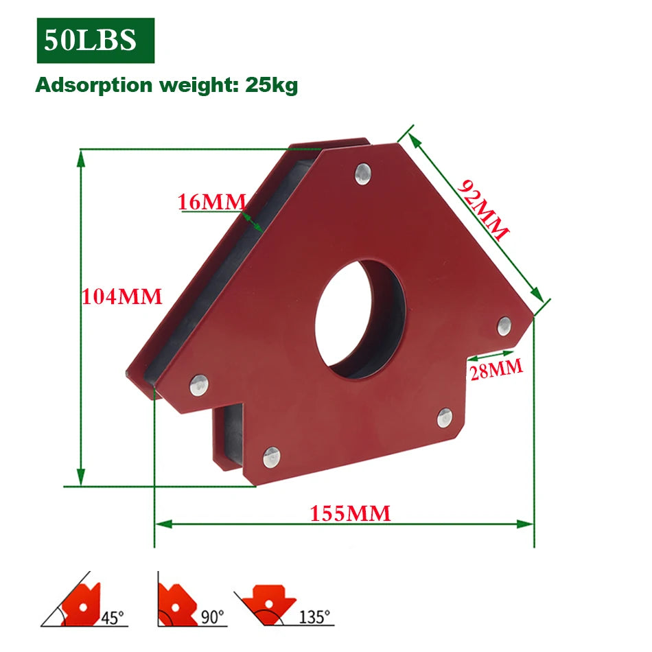 15KG 25KG 45KG Magnetic Welding Holders Angle Solder Arrow Magnet Weld Fixer Positioner Ferrite Holding Auxiliary Locator Tools