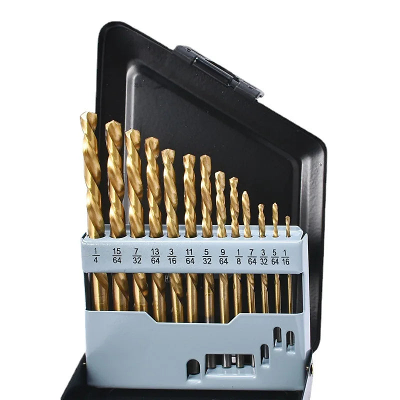 5/13pcs set Convenient Cobalt Left Hand Drill Bit Broken Bolt Damaged Screw Extractor Set with Metal Case To Collect The Tools