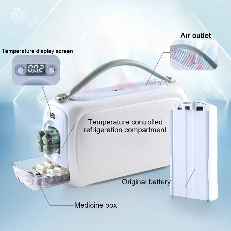 Insulin Refrigerated Box Portable Drug Storage Box Medicines Vaccines Interferon Refrigerated Containers Mini Refrigerator