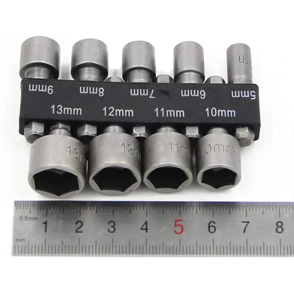 STONEGO 9PCS/14PCS Hex Socket Sleeve Nozzles Nut Driver Bit Set Hand Tools