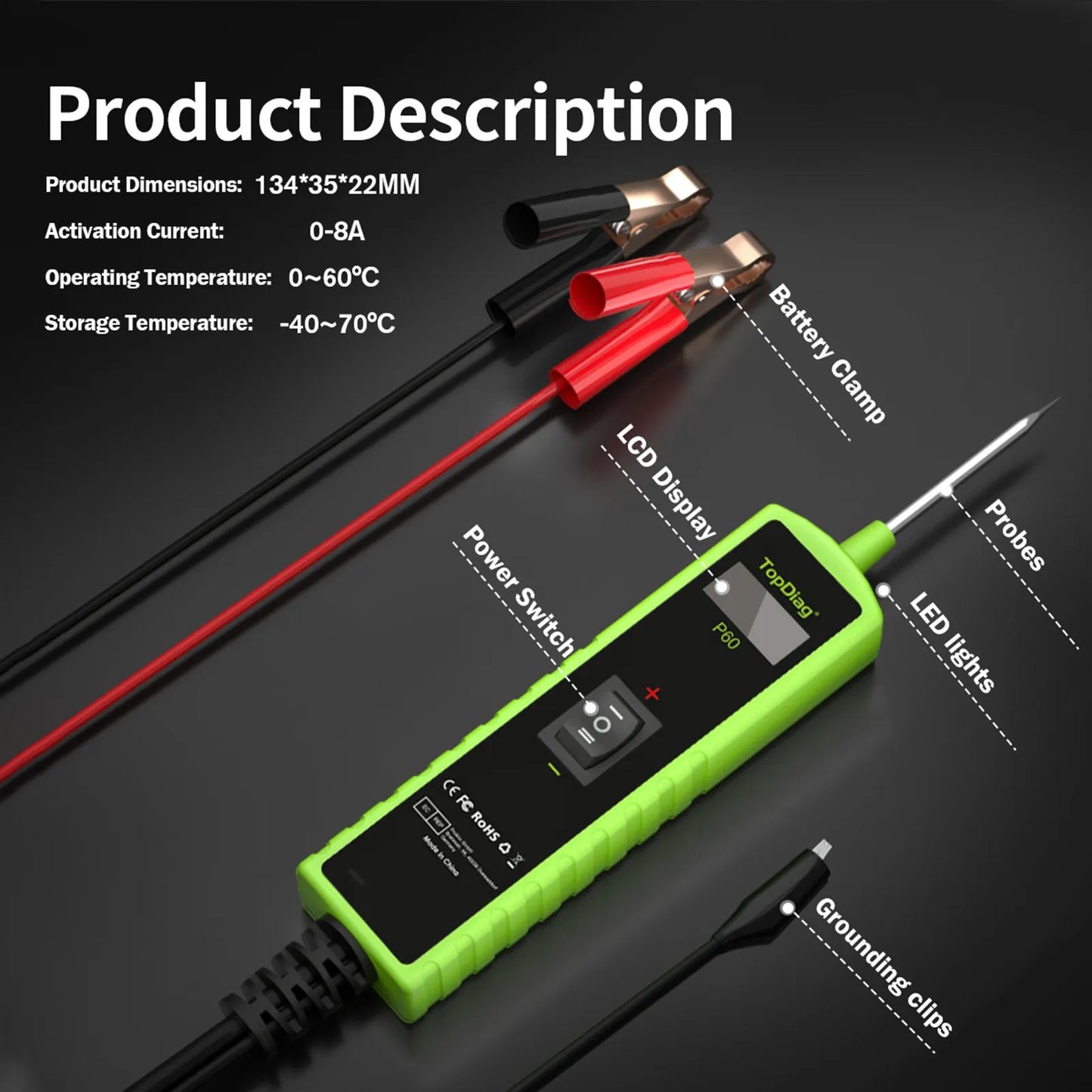 Automotive Circuit Tester Car Electrical System Short Tester Activation/Continuity Testing