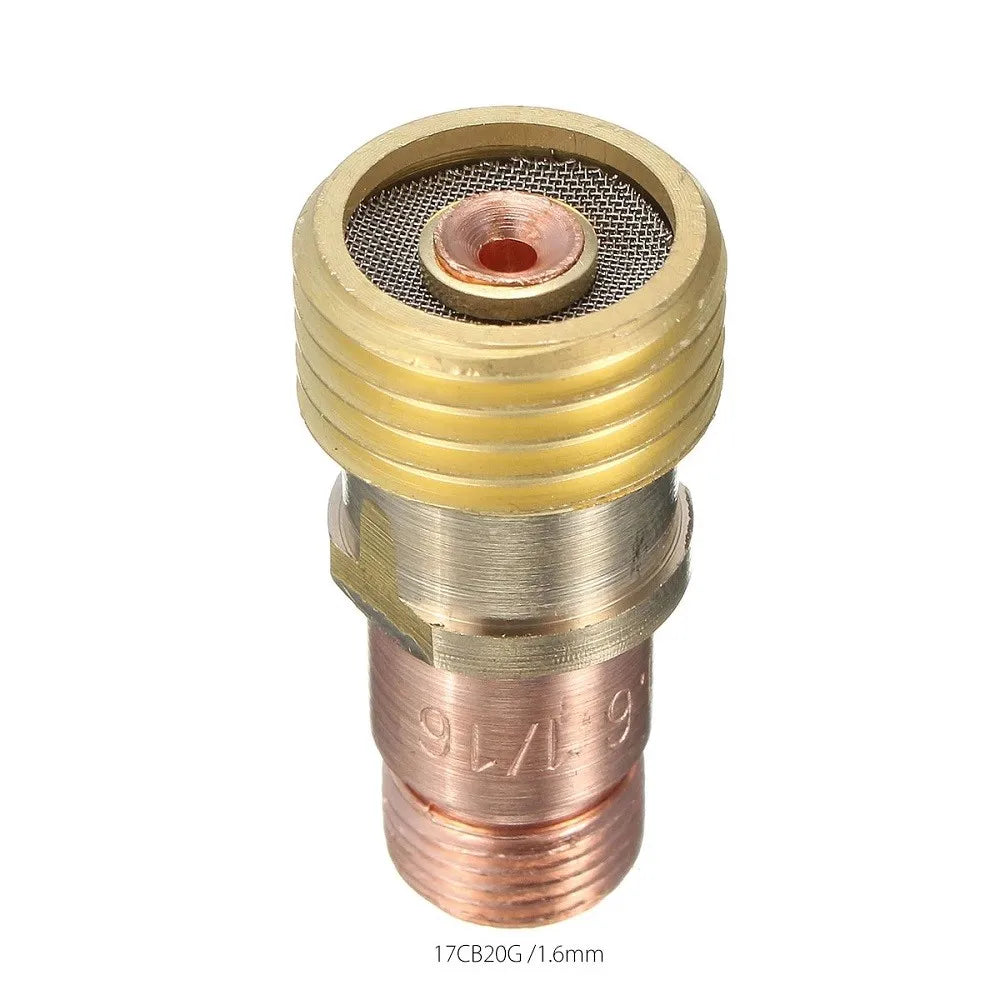 1pcs Gas Lens Connector Brass Collets Body Stubby Tig WP-17/18/26 Torch Welding  Soldering Supplies Repalcement