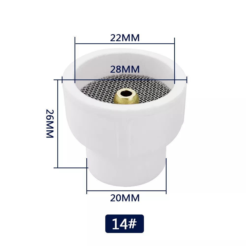 10# 12# 14# 16# 24# White Ceramic Nozzle Alumina Cup For WP9/20/17/18/26 Tig Welding Torch #10 Ceramic White TIG Welding Cup