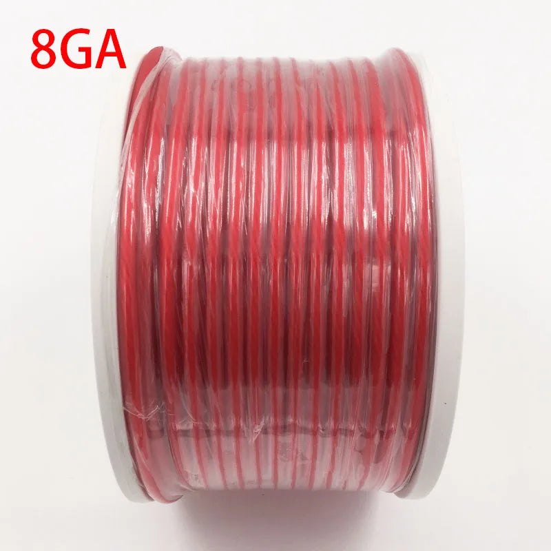 Wholesale High Quality Audio Battery Power Connector Silicone Wire 0GA 2GA 4GA 6GA 8GA 10 AWG Red Pure Copper OFC Cable