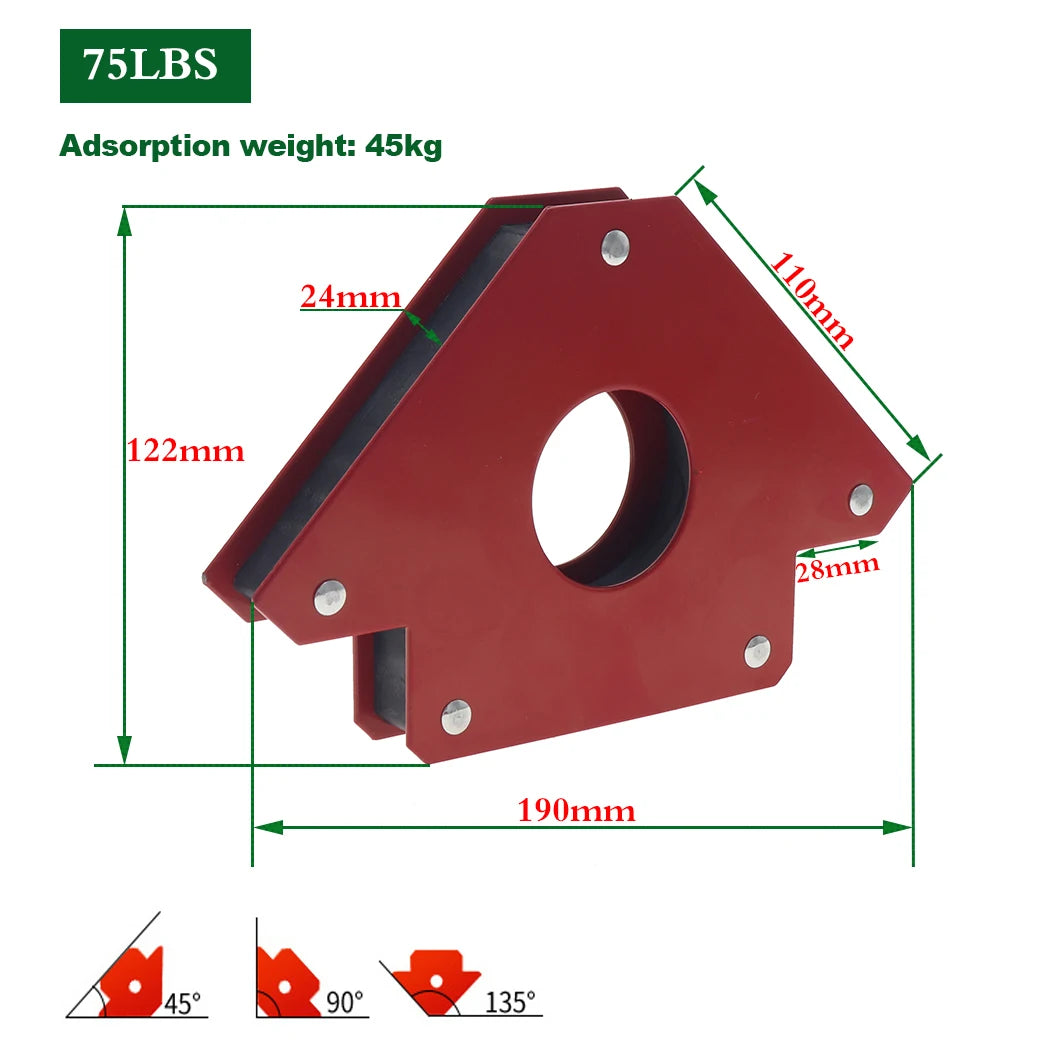 15KG 25KG 45KG Magnetic Welding Holders Angle Solder Arrow Magnet Weld Fixer Positioner Ferrite Holding Auxiliary Locator Tools