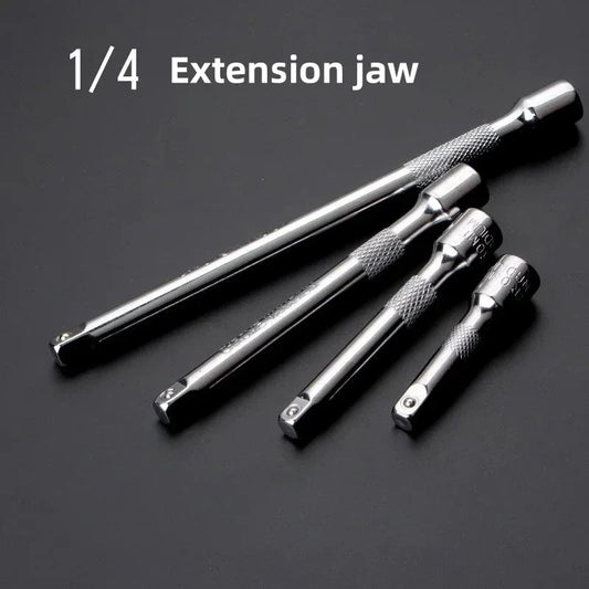 Socket Ratchet Wrench Extension Bar 1/4" 50/75/100/150mm Ratchet Wrench Socket Extender Hand Adjustment Hand Tools