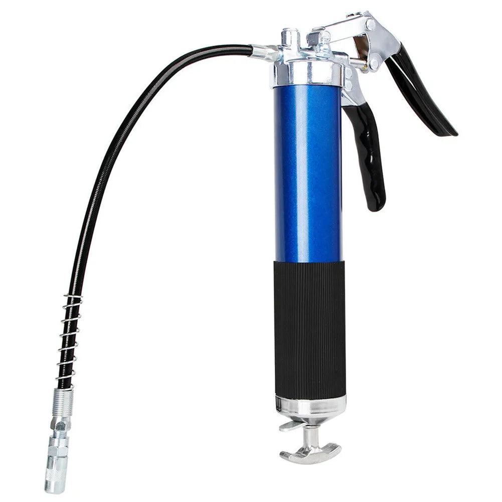 Manual Grip Grease Gun Aluminum Alloy Mini Grease Gun 400CC Handheld Grease Filling 6000-7000PSI with Flexible Hose