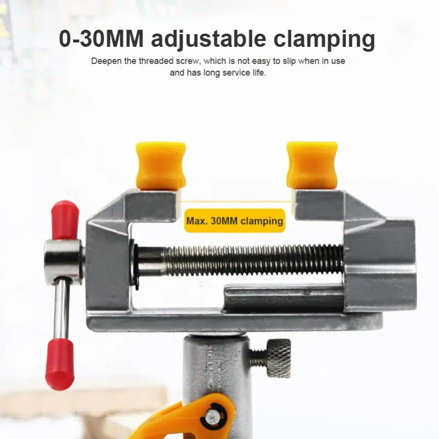 360 Degree Rotation Table Bench Vise Suction Cup Screw Repair Tools Vice Clamp Woodworking Table Vise Bench Clamp Grinder