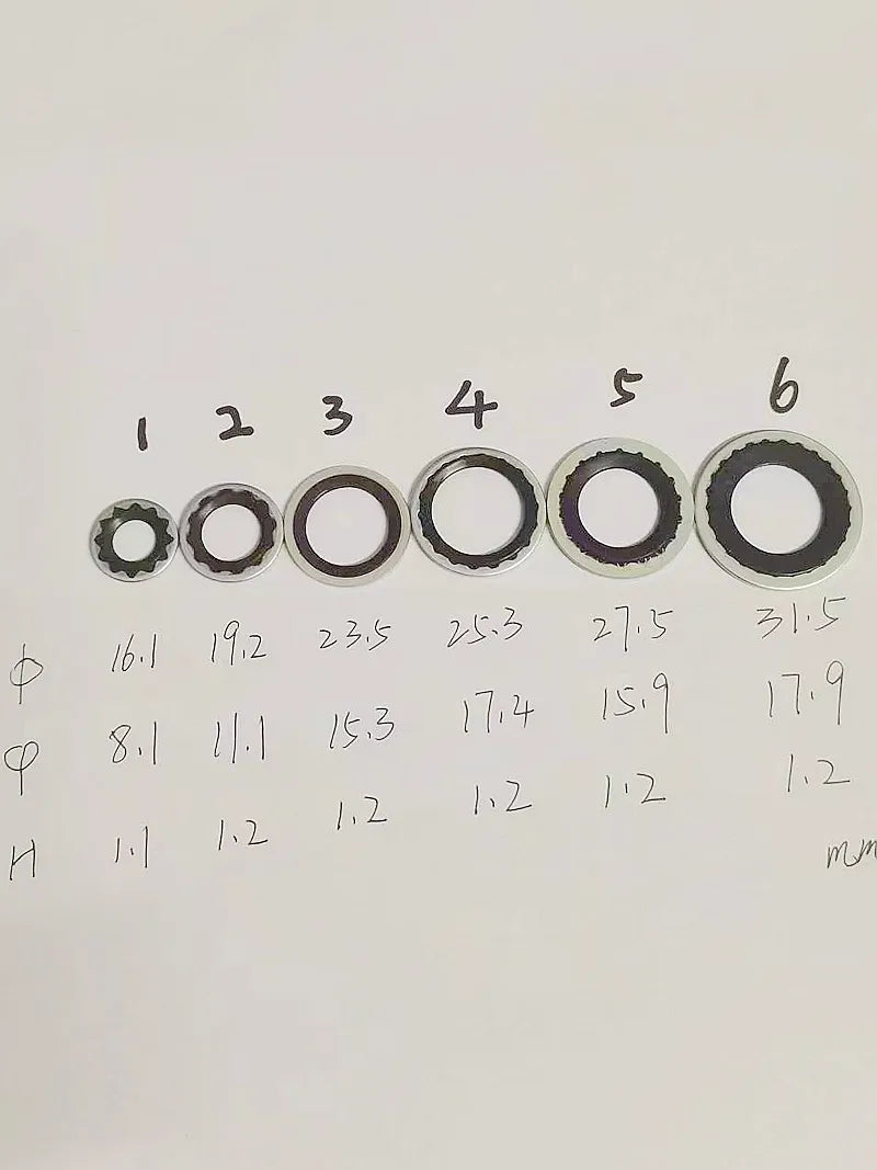 60pieces Sealing gaskets for automotive air conditioning systems, expansion valve gaskets, pipe head gaskets, compressor gaskets