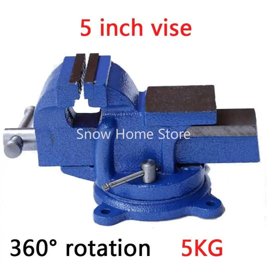 1pc Heavy Duty Bench Vise Household Vise Bench 5 Inch Small Bench Vice Clamp 360 Degree Rotation