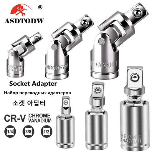 Universal Joint Set Ratchet Angle Extension Bar Socket Adapter Manual and Pneumatic Bendable Adapter Socket Tools