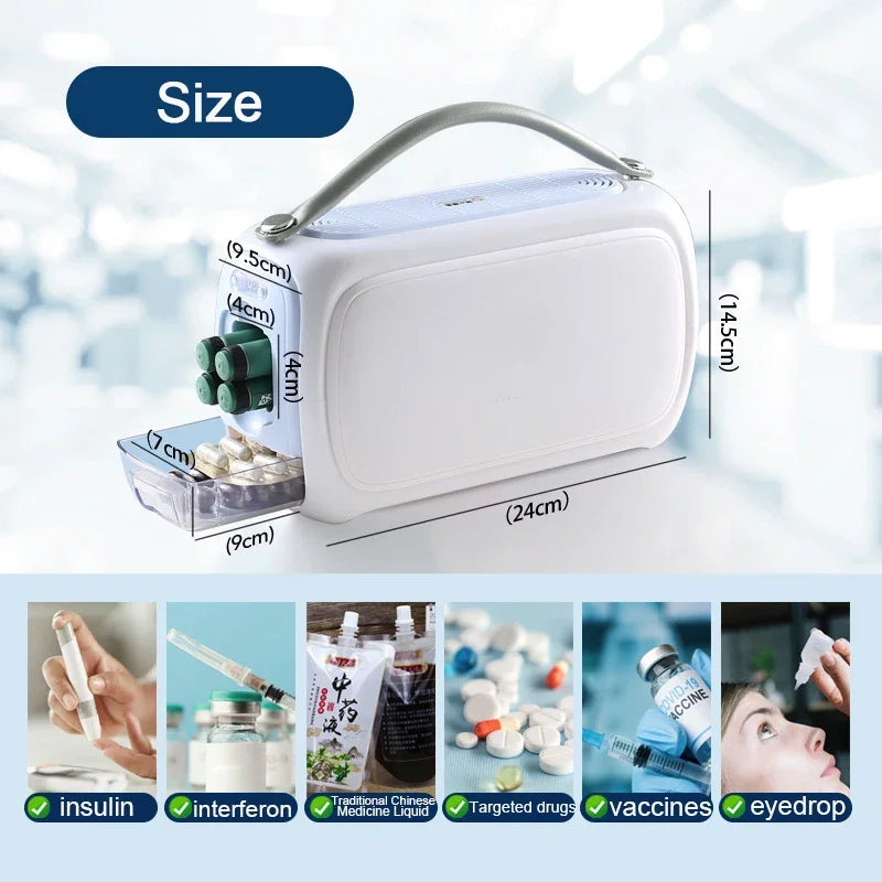 Insulin Refrigerated Box Portable Drug Storage Box Medicines Vaccines Interferon Refrigerated Containers Mini Refrigerator