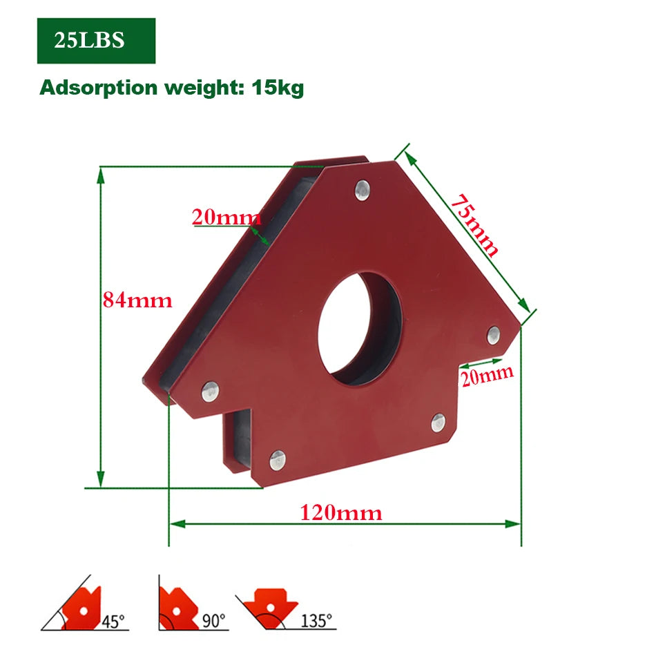 15KG 25KG 45KG Magnetic Welding Holders Angle Solder Arrow Magnet Weld Fixer Positioner Ferrite Holding Auxiliary Locator Tools