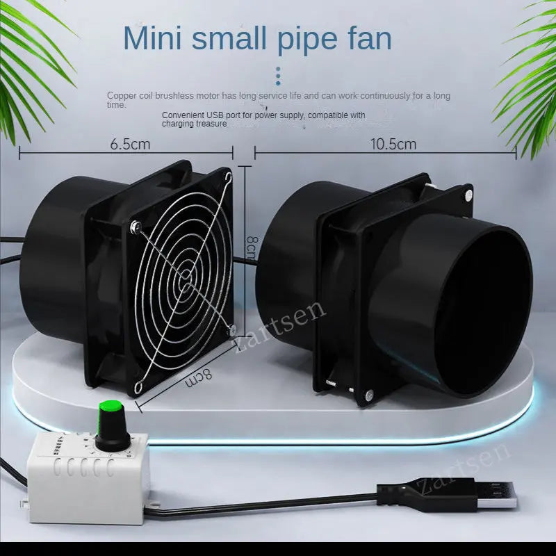 USB Adjustable Speed Solder Smoke Absorber ESD Fume Extractor Fan Pipe Duct Exhuast Fan with 1M Pipe Tub Ventilation Fan