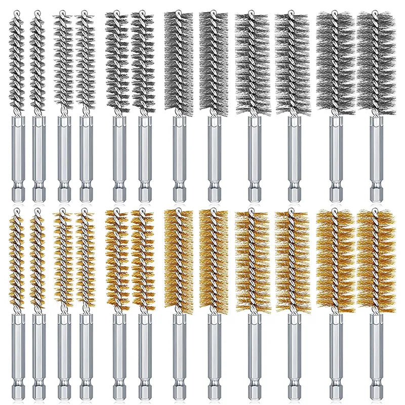 Stainless Steel Drilling Brush Twisted Wire Stainless Steel Cleaning Brushes For Electric Drill Impact Tool Cleaning