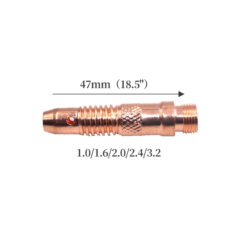 10Pcs Argon Welding TIG Inverter DC Welding Machine/Equipment 1.6mm/2.0mm/2.4mm/3.0mm/3.2mm TIG Tungsten Collet Body and Collet